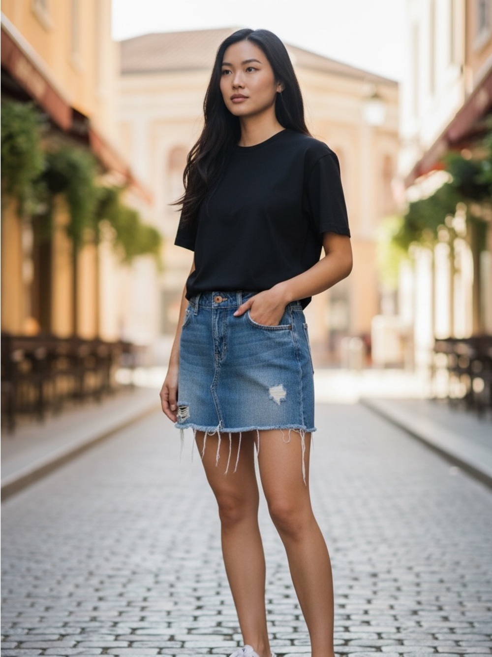 VICTORIA SECRET Distressed Blue Denim Mini Skirt size 2